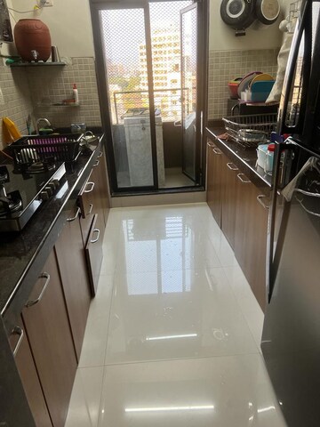 Kitchen in 1 BHK Apartment at Rustomjee Meridian, Kandivali West – for Rent