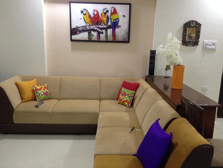 Living Room, haware-dahlia 3 Bedroom 950 Sq.Ft. Apartment In Kasarvadavali Thane 8887853