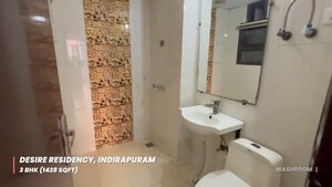 Bathroom in 3 BHK Apartment at Saya Desire Residency, Ahinsa Khand 2 – for Sale