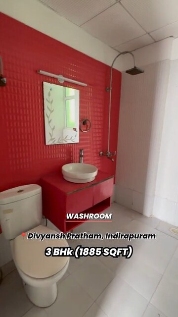 Bathroom in 3 BHK Apartment at Divyansh Pratham, Ahinsa Khand 2 – for Sale