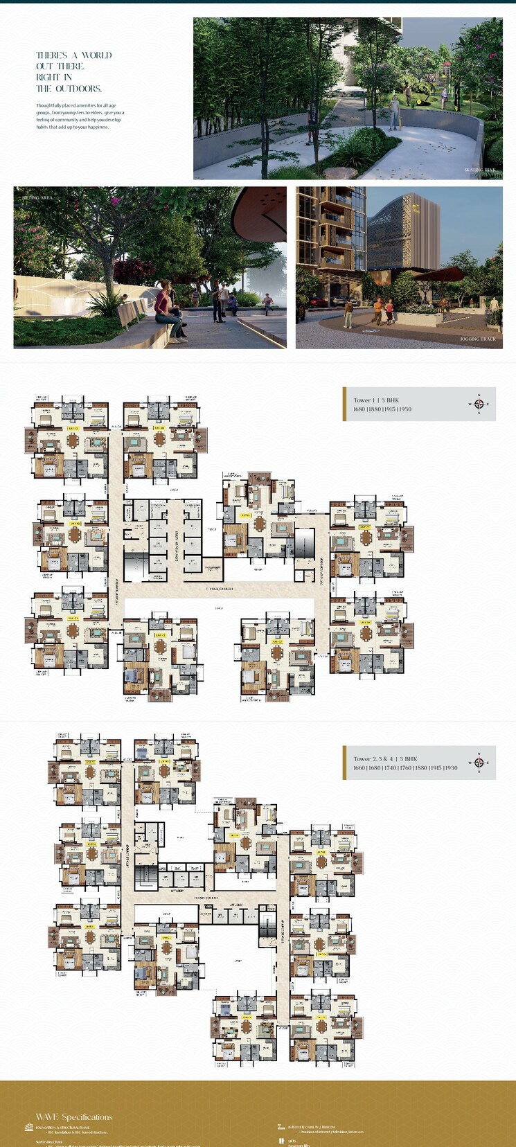 Master Plan, raghava-wave 3 Bedroom 1930 Sq.Ft. Apartment In Tellapur Hyderabad 8888085