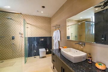 Bathroom in 4 BHK Builder Floor at Ashok Vihar – for Rent