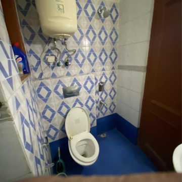 Bathroom in 2 BHK Builder Floor at Malviya Nagar – for Rent