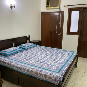Bedroom in 2 BHK Builder Floor at Malviya Nagar – for Rent