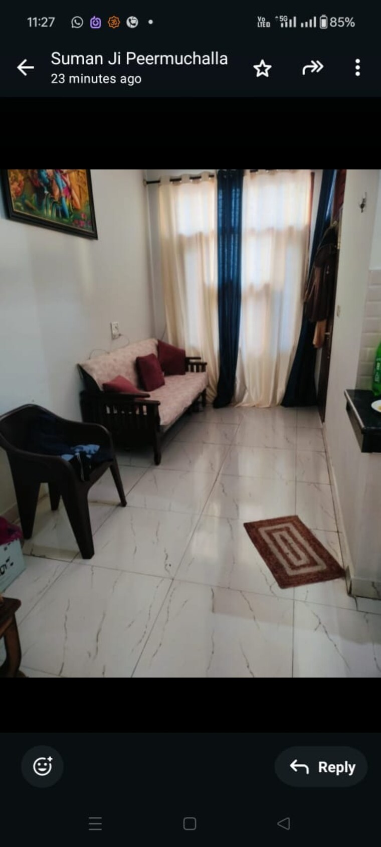 Master Bedroom, guru-nanak-enclave 2 Bedroom 540 Sq.Ft. Independent House In Dhakoli Zirakpur 8888638