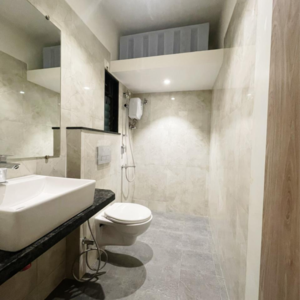 Bathroom in 1 BHK Apartment at Shapoorji Pallonji Joyville Virar Phase 4, Bolinj – for Sale