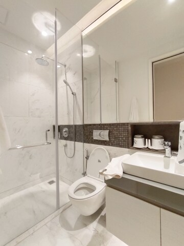 Bathroom in 2 BHK Apartment at Bhartiya Leela Residences, Thanisandra Main Road – for Sale