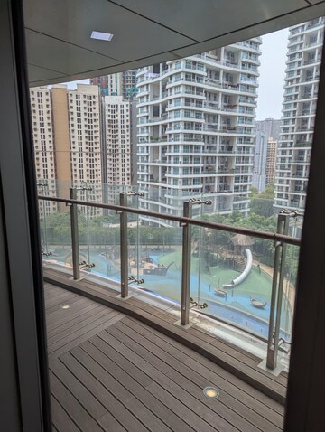 Balcony in 4 BHK Apartment at Lodha The World Towers World One Tier 2, Worli – for Rent