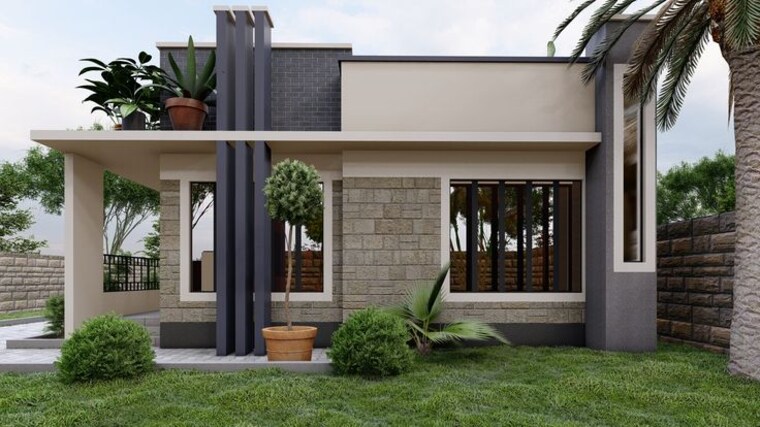 Garden, olavakode 2 Bedroom 1087 Sq.Ft. Villa In Olavakode Palakkad 8890053