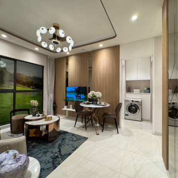 Living Room in 2 BHK Apartment at Lodha Palava Crown, Hedutane – for Sale