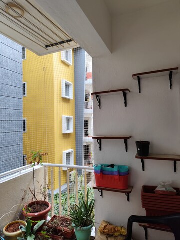 Balcony in 2 BHK Apartment at Nakshatra Celestia Bangalore, Thanisandra Main Road – for Rent