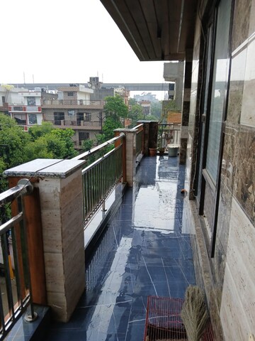 Balcony in 2 BHK Builder Floor at Ark Sai Tower, Vasundhara Sector 2b – for Rent