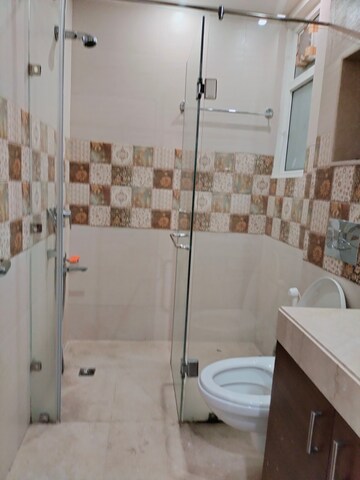 Bathroom in 3 BHK Apartment at Greater Kailash – for Rent
