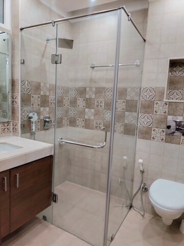 Bathroom in 3 BHK Apartment at Greater Kailash – for Rent