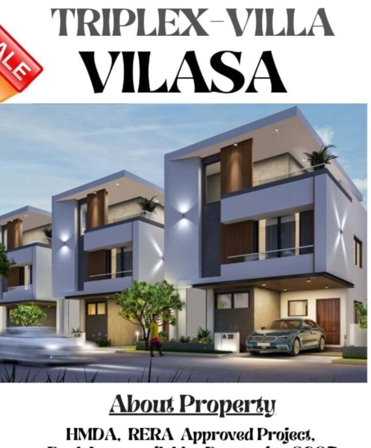 Exterior View, avenue-vilasa 3 Bedroom 3050 Sq.Ft. Villa In Bowrampet Hyderabad 8893914