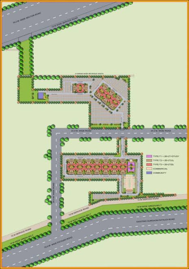 Master Plan, signature-global-the-roselia 3 Bedroom 1100 Sq.Ft. Apartment In Sector 95a Gurgaon 8893991