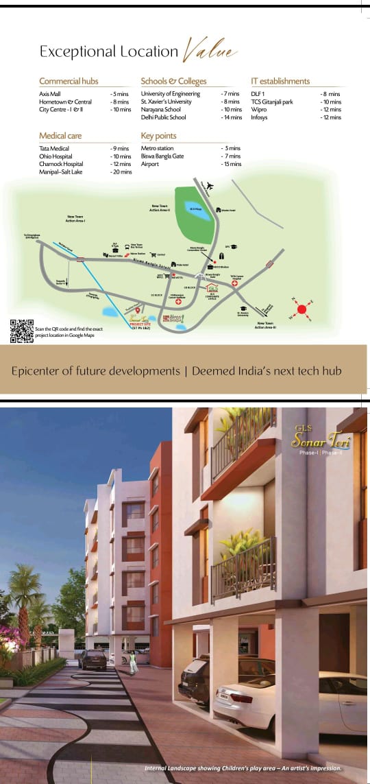 3 BHK + Pooja Room Builder Floor For Sale in New Town Action Area 1