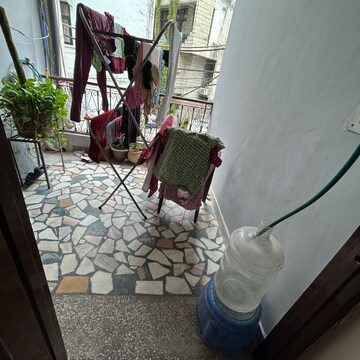 Balcony in 1 BHK Builder Floor at Amrit Nagar – for Rent