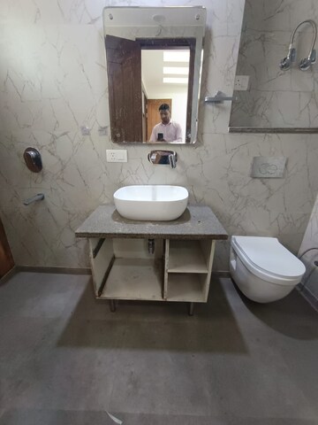 Bathroom in 3 BHK Apartment at Navbharat Apartments, Paschim Vihar – for Rent