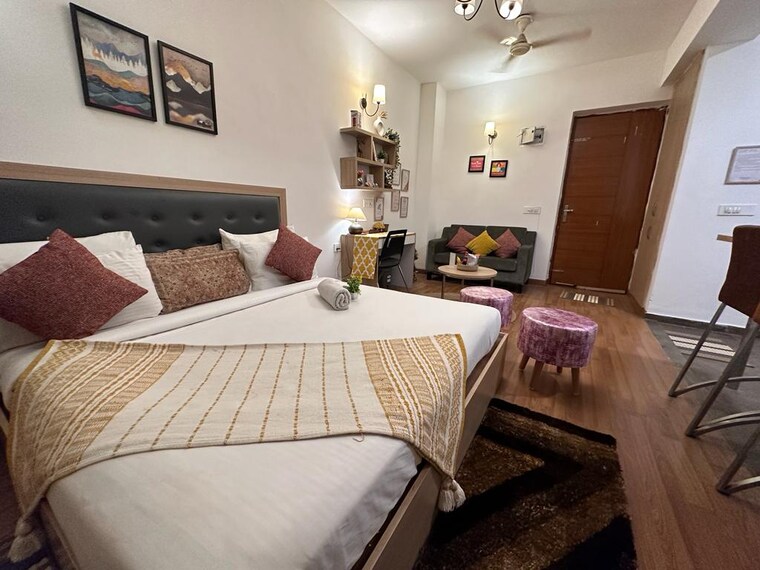 Bedroom, nimbus-the-golden-palm Studio 506 Sq.Ft. Apartment In Sector 168 Noida 8894189