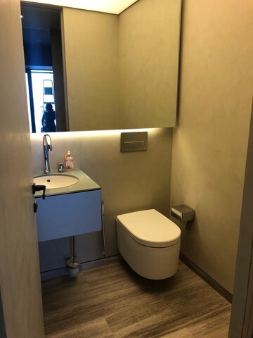 Bathroom in 3 BHK Apartment at Lodha World Crest, Worli – for Rent