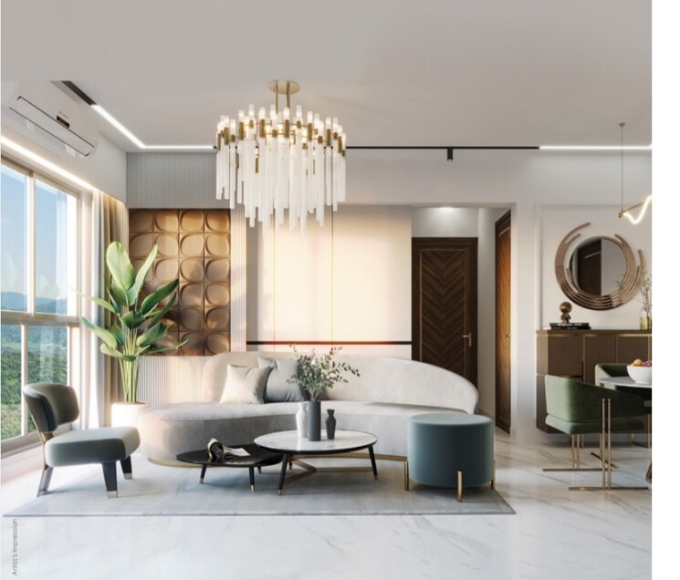 Living Room, micl-aaradhya-highpark-project-2-of-phase-1 1 Bedroom 469 Sq.Ft. Apartment In Mira Road Thane 8894661