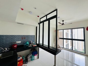 Living Room in 1 BHK Apartment at Lodha Crown Quality Homes, Majiwada – for Rent