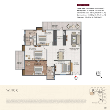  4 BHK Apartment at Divyansh Orion Homes, Mahurali – for Sale