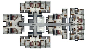 Floor Plan in 2 BHK Apartment at Vasai West – for Sale