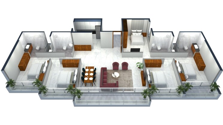 Floor Plan, vasai west 2 Bedroom 716 Sq.Ft. Apartment In Vasai West Palghar 8895417