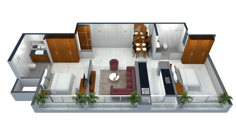 undefined, vasai west 2 Bedroom 716 Sq.Ft. Apartment In Vasai West Palghar 8895417