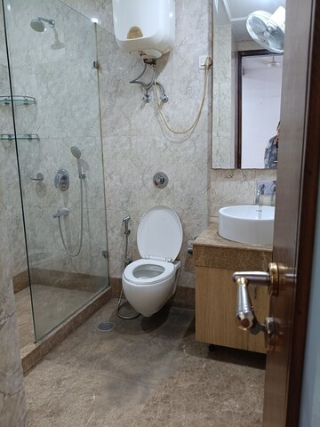 Bathroom in 4 BHK Builder Floor at New Friends Colony – for Rent