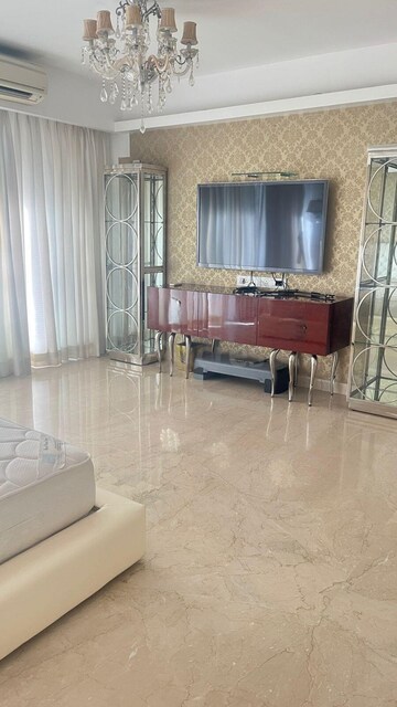 Living Room in 4 BHK Apartment at Sumer Trinity Towers, Prabhadevi – for Rent