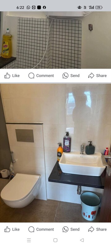 Bathroom in 2 BHK Apartment at Kotecha Heights, Malad West – for Rent