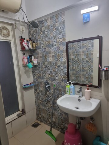 Bathroom in 2 BHK Apartment at Gurukrupa Marina Enclave, Malad West – for Rent