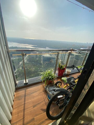 Balcony in 2.5 BHK Apartment at Rustomjee Elanza, Malad West – for Rent