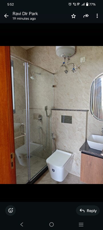 Bathroom in 3 BHK Builder Floor at Chittaranjan Park – for Rent