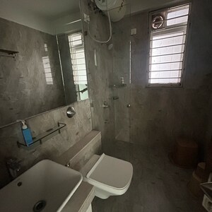 Bathroom in 3 BHK Apartment at Romell Aether, Goregaon East – for Rent