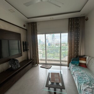 Living Room in 3 BHK Apartment at Romell Aether, Goregaon East – for Rent