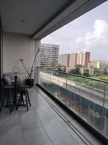 Balcony in 4 BHK Apartment at Rustomjee Elements, Andheri West – for Rent