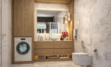 Bathroom in 1.5 BHK Apartment at Boutique Residential Apartments 35, Golf Links – for Rent