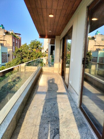 Balcony in 4 BHK Apartment at Greater Kailash I – for Rent