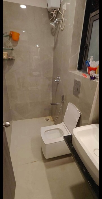 Bathroom in 2 BHK Apartment at Dev Leo Tower, Oshiwara – for Rent