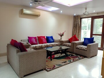 Living Room in 4 BHK Apartment at Panchsheel Park – for Rent