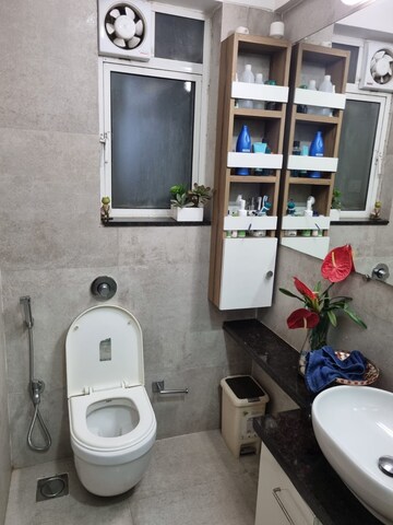 Bathroom in 2 BHK Apartment at Omkar Meridia, Kurla West – for Rent