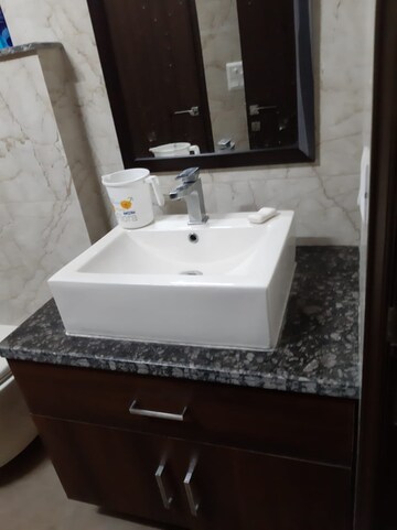 Bathroom in 3 BHK Builder Floor at Fort View Apartments, Kalkaji – for Rent