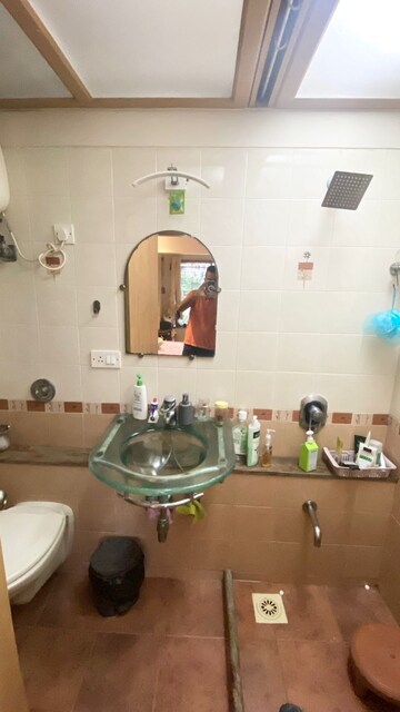 Bathroom in 2 BHK Apartment at Bamboo House, Santacruz West – for Rent