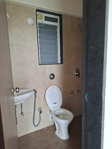 Bathroom in 1 BHK Apartment at Mahavir Kalpavruksha, Ghodbunder Road – for Rent