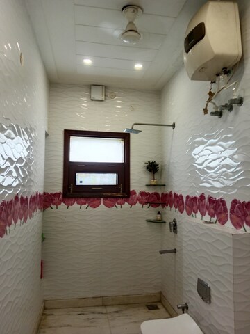 Bathroom in 2 BHK Builder Floor at Ansals Sushant City – for Rent