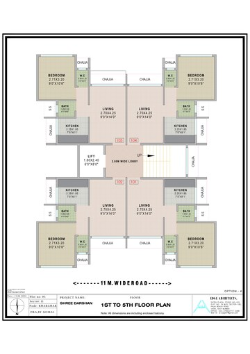 Floor Plan in 1 BHK Apartment at Kharghar Sector 11 – for Sale